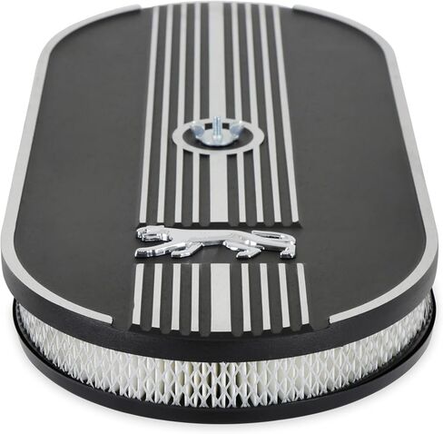 Scott Drake Black Oval Air Cleaner with Official Ford Mercury Cougar Emblem, Compatible with 1967-1970 Ford Mustang, Model C7WY-9600-C in Kuwait