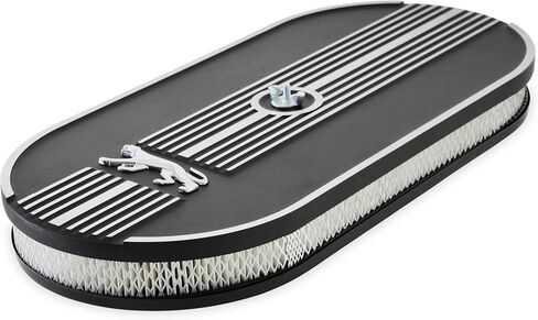 Scott Drake Black Oval Air Cleaner with Official Ford Mercury Cougar Emblem, Compatible with 1967-1970 Ford Mustang, Model C7WY-9600-C in Kuwait