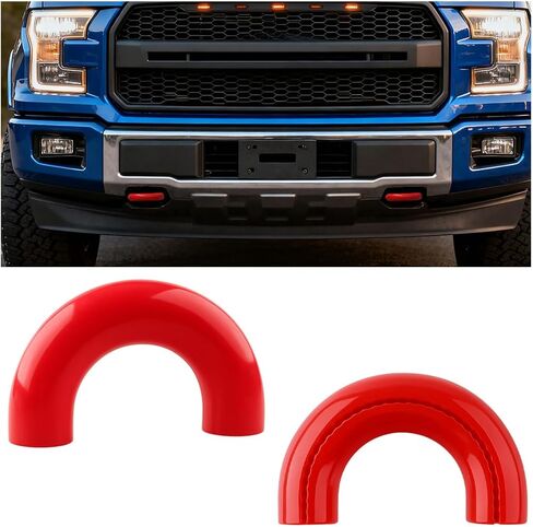 2PCS Car Tow Hook Covers, OEM#84905-47010 Vehicle Front Tow Hook Cover, Auto Bumper Hitch Replacement Accessories, Compatible with F150 2004-2025 Base Big Bend Outer Banks 2021-2025 (Red) in Kuwait