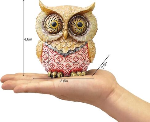 CUZOKOLA Cute Crafted Animal Owl Figurine Decorations Owl Statue for Home Decor Living Room Desktop/Bookshelf/Office/Shelf TV Ornament and Great Collection Sculpture Gifts for Owl Lover(Blue) in Saudi Arabia