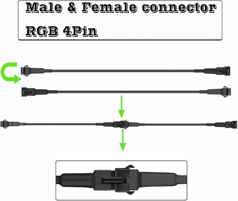 4 قطعة 60in RGB LED متعدد الألوان لهجة ضوء تمديد سلك كابل مجموعة الحبل لدراجة نارية LED ATV سيارة ضوء in Kuwait