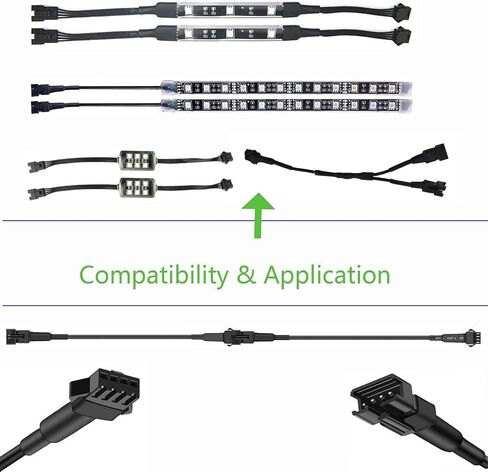 4 قطعة 60in RGB LED متعدد الألوان لهجة ضوء تمديد سلك كابل مجموعة الحبل لدراجة نارية LED ATV سيارة ضوء in Kuwait