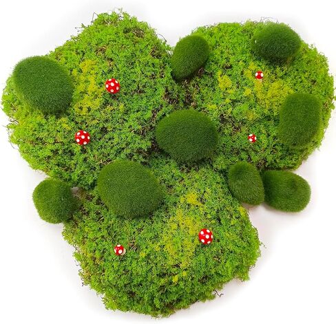 18PCS Artificial Moss Rocks, Green Moss Balls Decor, Fairy Garden Supplies, Fake Moss Decor for Fairy Gardens, Floral Arrangements, Crafts, Potted Plants, Natural Green Landscape Scenery in Kuwait