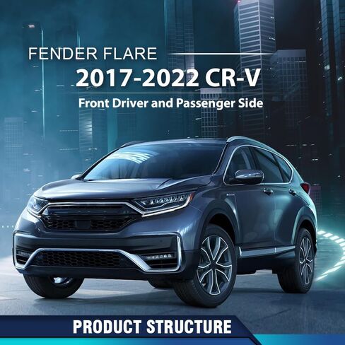 مشاعل الحاجز الأمامي PIT66 متوافقة مع Honda CRV 2017 2018 2019 2020 2021 2022 يسار ويمين 2 قطعة قالب تشكيل قوس العجلة 74115TLAA02 74165TLAA02 in Kuwait