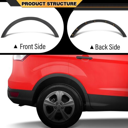 Rear Right Fender Trim Molding Passenger Side Compatible with Ford Escape SEL/S/SE/Titanium 2013-2016 CJ5Z78290A60AA, FO1791116 Black PP in Kuwait