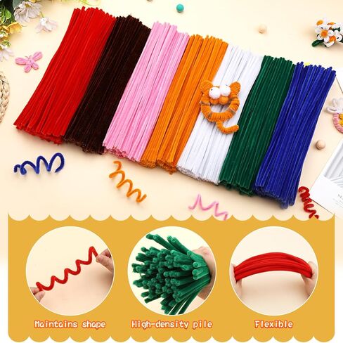 60 PCS Red Pipe Cleaners,Pipe Cleaners Chenille Stem,Pipe Cleaners Bulk,Art Pipe Cleaners for Creative Home Decoration Supplies and Crafts Project in Saudi Arabia