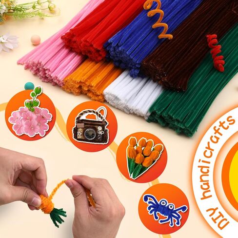 60 PCS Red Pipe Cleaners,Pipe Cleaners Chenille Stem,Pipe Cleaners Bulk,Art Pipe Cleaners for Creative Home Decoration Supplies and Crafts Project in Saudi Arabia
