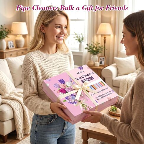 1800 PCS Pipe Cleaners Craft, Pipe Cleaner Flower Kit, 18 Colors Pipe Cleaners Bulk, Pipe Cleaners Flowers for Family Fun & Creativity, Holiday & Room Decorations, Art and Craft Supplies in Kuwait