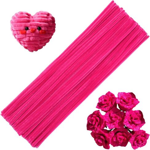 60 PCS Red Pipe Cleaners,Pipe Cleaners Chenille Stem,Pipe Cleaners Bulk,Art Pipe Cleaners for Creative Home Decoration Supplies and Crafts Project in Saudi Arabia