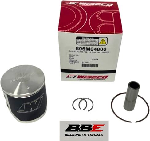 Wiseco 806M04800 مجموعة المكبس 48.00 مم معيار التجويف لسوزوكي RM85 (2002-2022) - مكبس وحلقات ومشابك ثنائية الشوط in Kuwait
