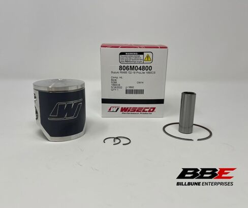 Wiseco 806M04800 مجموعة المكبس 48.00 مم معيار التجويف لسوزوكي RM85 (2002-2022) - مكبس وحلقات ومشابك ثنائية الشوط in Kuwait