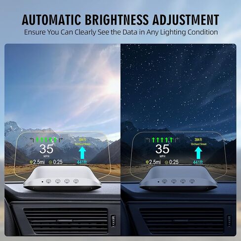 عداد السرعة الرقمي obd2 للسيارة مع مؤشر الانعطاف، نظام obd2 ونظام تحديد المواقع المزدوج، دورة في الدقيقة، درجة حرارة الماء، psi، فولت، عدد الكيلومترات، 4 إنذار، شاشة عرض رأسية، جهاز عرض hud ميلا في الساعة لمعظم سيارات السيدان 2008+ in Kuwait