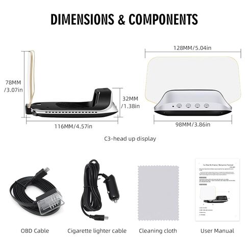 عداد السرعة الرقمي obd2 للسيارة مع مؤشر الانعطاف، نظام obd2 ونظام تحديد المواقع المزدوج، دورة في الدقيقة، درجة حرارة الماء، psi، فولت، عدد الكيلومترات، 4 إنذار، شاشة عرض رأسية، جهاز عرض hud ميلا في الساعة لمعظم سيارات السيدان 2008+ in Kuwait