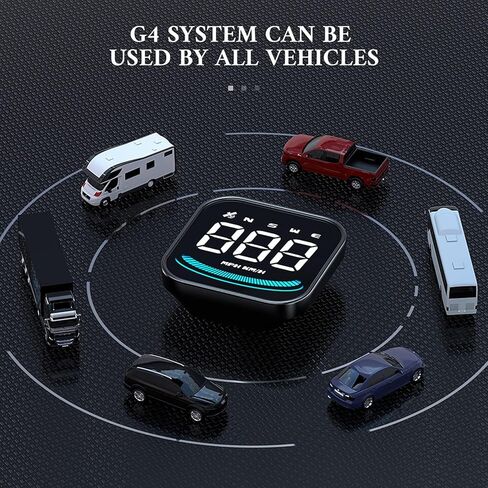 عداد السرعة الرقمي wiiyii GPS لشاشة عرض Ca Universal Heads Up، HUD للسيارة الملونة لجميع المركبات (G4) in Kuwait