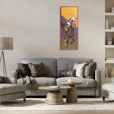 Stupell Industries 'The Race Final Stretch', Canvas Art, 17 x 40 Inches, Easy to Hang and Sturdy, Made in USA, by Jadei Graphics in Kuwait