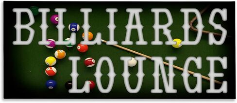 Stupell Industries 'Billiards Lounge Recreation', Canvas Art, 30 x 13 Inches, Easy to Hang and Sturdy, Made in USA, by Marcus Prime in Kuwait