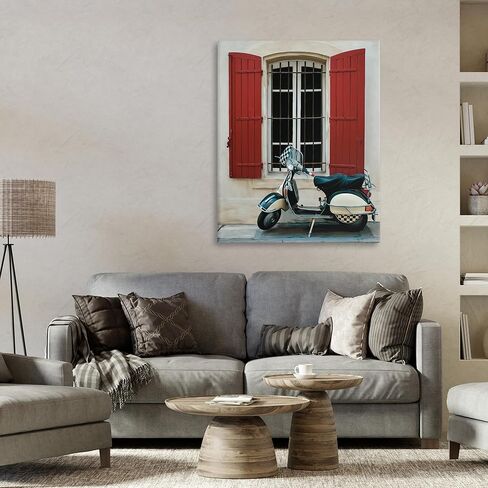 Stupell Industries 'Two Wheel Dream'، لوحة فنية قماشية، 30 × 40 بوصة، سهلة التعليق وقوية، صنع في الولايات المتحدة الأمريكية، بواسطة رينيل بيترز in Kuwait