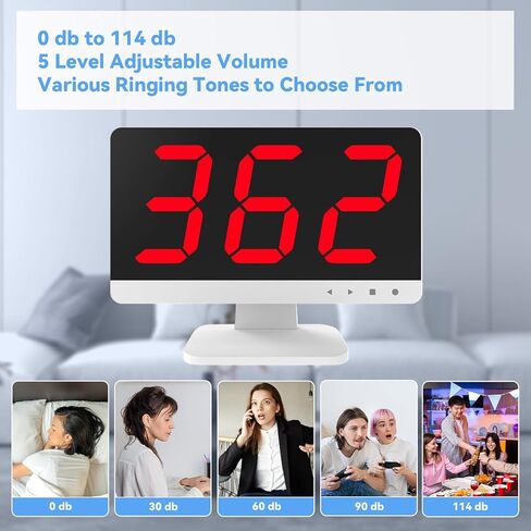 Caregiver Call Button, Wireless Nurse Call System for Elderly at Home with 6 Emergency Call Buttons and 1 Display Receiver-1000FT Long Range Call Bell System for Nursing Home Clinic Hospital in Kuwait