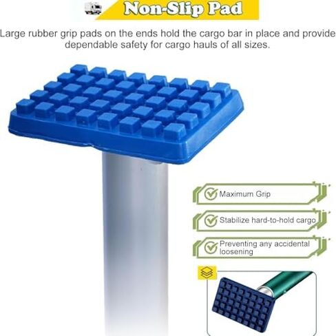 Adjustable Ratcheting Cargo Bar, Non-Slip Truck Bed Organizer for Secure Load Management in Vans, Trucks, and SUVs in Kuwait