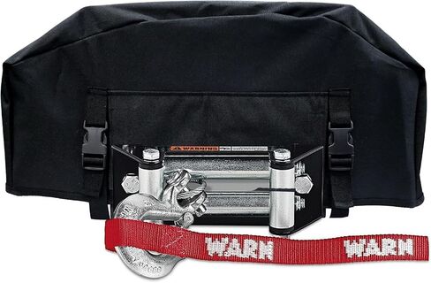Winch Cover Heavy Duty Waterproof UV Winch Indoor Outdoor Winch Accessories Protective Black Weather Resistant Dust Cover for Electric Winches 8000-13500 Lbs in Kuwait