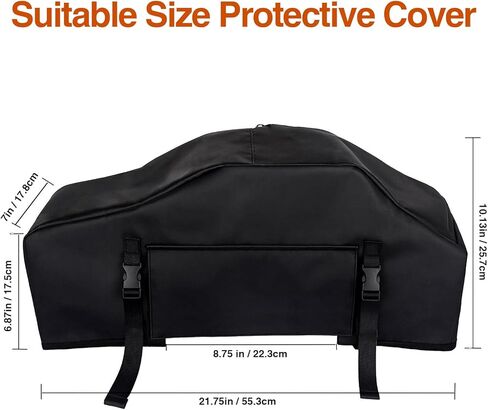 Winch Cover Heavy Duty Waterproof UV Winch Indoor Outdoor Winch Accessories Protective Black Weather Resistant Dust Cover for Electric Winches 8000-13500 Lbs in Kuwait