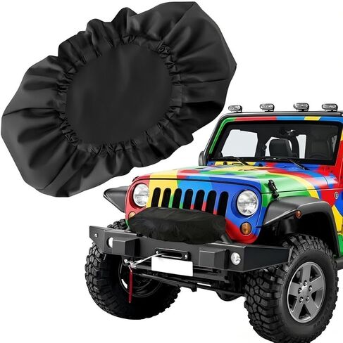 Heavy-Duty Winch Cover, Universal Fit, Waterproof & Dustproof, UV-Resistant 1200D Oxford Cloth, Protective Cover for 8500-12500 lb Electric Winches (22" x 10.5" x 8.1") in Kuwait