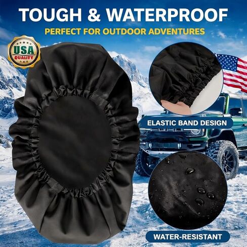 Heavy-Duty Winch Cover, Universal Fit, Waterproof & Dustproof, UV-Resistant 1200D Oxford Cloth, Protective Cover for 8500-12500 lb Electric Winches (22" x 10.5" x 8.1") in Kuwait