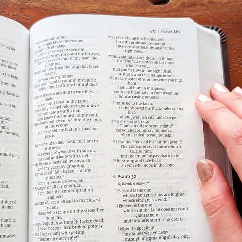 SacredBound Personalized NIV Thinline Bible – Brown LeatherSoft | Engraved Name, Slim <1" Thick, Comfort Print, Easy to Carry Christian Gift (Name Only) in Kuwait