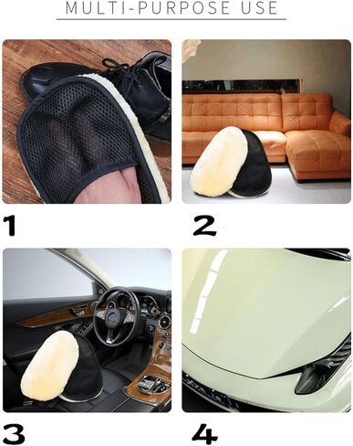 Car Cleaning Gloves, Soft Plush Microfiber Car Wash Kit for Car Detailing, Reusable Wash Mitt for Dusting, Polishing, Wiping, Interior and Exterior Auto Maintenance, 1 Pack in Saudi Arabia