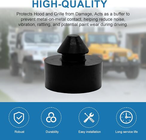استبدال ممتص الصدمات لغطاء محرك السيارة لأجزاء Omix-ADA #12031.01، متوافق مع ملحقات Jeep Wrangler YJ 1987-1995، ممتص الصدمات المطاطي المتين لغطاء محرك السيارة - عبوتان in Kuwait