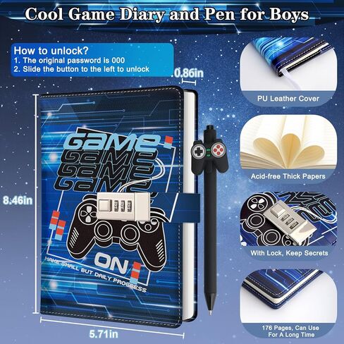 Diary with Lock for Girls, Diary Gifts for Girls Age 8-12, Locked Journal Set with Pen Pencil Case Bookmark, Birthday Gifts for Girls Kids Notebook Secret Diary for 8 9 10 11 12 Teens in Saudi Arabia