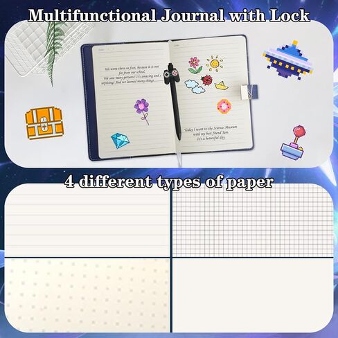 Diary with Lock for Girls, Diary Gifts for Girls Age 8-12, Locked Journal Set with Pen Pencil Case Bookmark, Birthday Gifts for Girls Kids Notebook Secret Diary for 8 9 10 11 12 Teens in Saudi Arabia