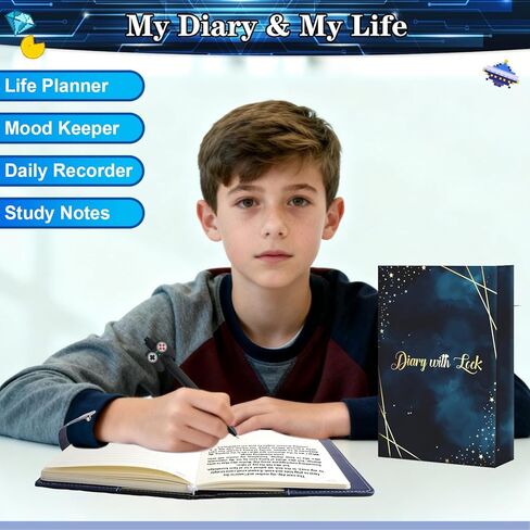 Diary with Lock for Girls, Diary Gifts for Girls Age 8-12, Locked Journal Set with Pen Pencil Case Bookmark, Birthday Gifts for Girls Kids Notebook Secret Diary for 8 9 10 11 12 Teens in Saudi Arabia