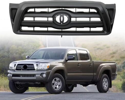 Front Grille Upper Insert Grill Gloosy Black Replacement for Tacoma 2005 2006 2007 2008 2009 2010 2011 Replacement for 5310004350 in Kuwait