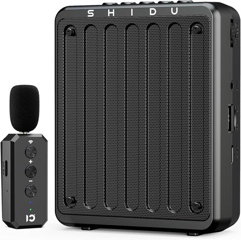 SHIDU 20W Voice Amplifier Wireless Lavalier Microphone Bluetooth Voice Amplifier for Teachers Portable Microphone with Speaker for Classroom,Speech, Meeting,Yoga,Outdoors in Saudi Arabia