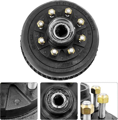 008-430-05 Trailer Hub Brake Drum 12-1/4" x 3-3/8" Compatible with Dexter 9K/10K (9,000/10,000 Lbs) General Duty (D100G) Axles (After 2009) Replace 9-123 Hub Drum Assembly in Kuwait