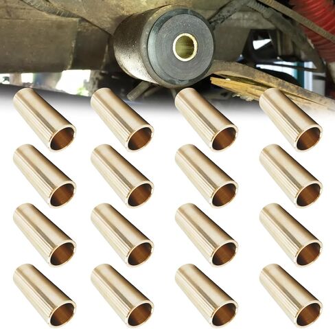 ID 9/16" OD 11/16" Leaf Spring Bushing Kit for Trailer Dexter Axle, Bronze Shackle Bushings Trailer Axle Bushing Tools Replace Double Eye Springs-16 PCS in Kuwait