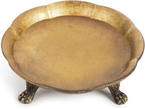 ANONYO Brass Plated Gold Candle Holder, Taper Candle Holder, Candle Holder for Pillar Candles - Decorative Geometric Candle Stick Holder Tray for Candlestick Holder Stand and Candle Holder Decor in Saudi Arabia