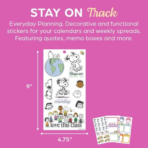 Happy Planner Peanuts Back-to-School Sticker Set for Planners, Calendars, and Journals, Easy-Peel Stickers, Scrapbook Accessories, 30 Sheets, 610 Stickers Total in Kuwait