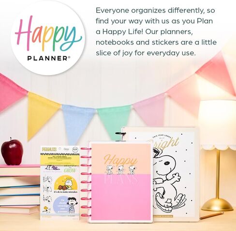 Happy Planner Peanuts Back-to-School Sticker Set for Planners, Calendars, and Journals, Easy-Peel Stickers, Scrapbook Accessories, 30 Sheets, 610 Stickers Total in Kuwait