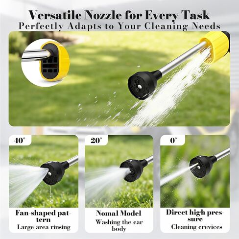 Car Wash Foam Gun for Garden Hose - High Pressure Foam Cannon Car Wash Kit with 3 Spray Modes - Professional Car Wash Hose Sprayer for Cars, Trucks, RVs, Motorcycles & More, Yellow in Saudi Arabia