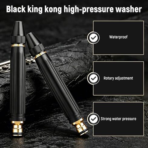 Home High-Pressure Car Wash Water Gun, 2026 Upgraded Car Wash Water Gun Garden Hose Sprayer, Adjustable Spray Patterns, for Watering Plants and Vegetables, and Car Washing (Pacifier Interface) in Kuwait