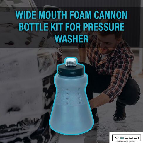 MTM Hydro Wide Mouth Foam Cannon Bottle Kit for Pressure Washer with Cap, Adapter and Filter, Plastic, 32 oz. in Kuwait