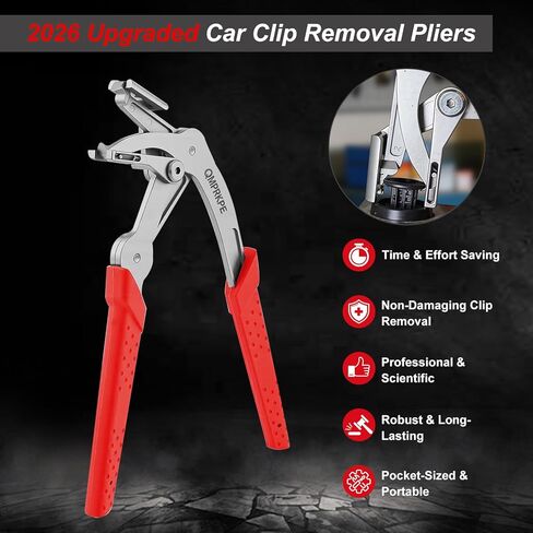 Car Clip Pliers, 2026 Upgraded Spring-Loaded Panel Clip Removal Tool, Damage-Free Fastener Remover for Auto Door Panels, Trim, Bumpers, Rivets and Dashboard, Universal for All Vehicles in Kuwait