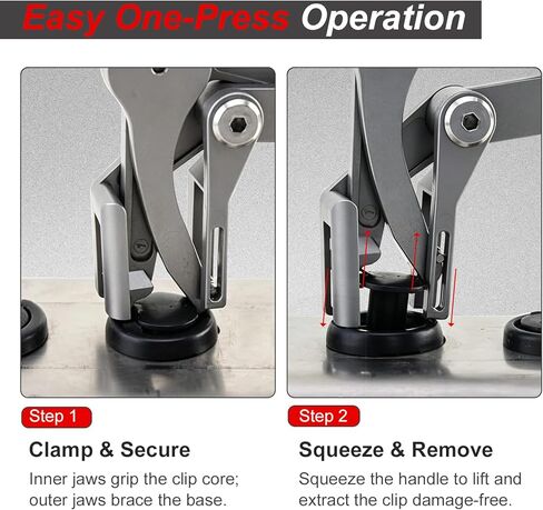 Car Clip Pliers, 2026 Upgraded Spring-Loaded Panel Clip Removal Tool, Damage-Free Fastener Remover for Auto Door Panels, Trim, Bumpers, Rivets and Dashboard, Universal for All Vehicles in Kuwait