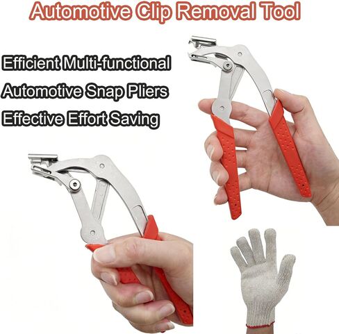 Car Clip Pliers, Clip Removal Pliers, Auto Trim Removal Tool for Automotive Fasteners, Push Pin & Door Panel Clips, Damage-Free Interior & Exterior Disassembly Tool with Glove in Kuwait