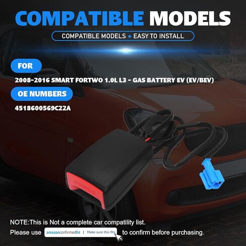 4518600569C22A قفل مشبك الحزام الأيمن أو الأيسر لـ Smart Fortwo 2008-2016 1.0L L3 in Kuwait