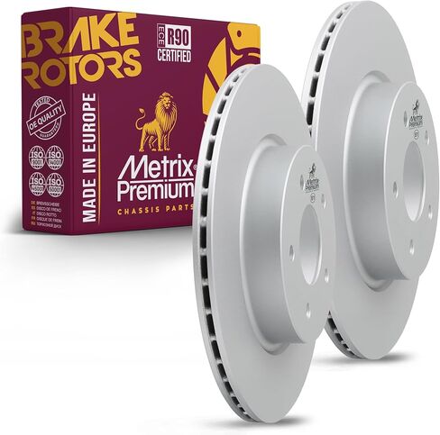 Metrix Premium Chassis Parts - 12.99 inch (330 mm) 2 PC Rear Coated Ventilated Disc Brake Rotor Fits 22-25 INFINITI QX60, Mitsubishi Outlander, 23-25 Outlander PHEV, 2025 Nissan Murano, Pathfinder in Kuwait