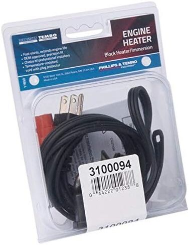 Zerostart 3100094 سخان كتلة المحرك بقابس التجميد لـ Isuzu 3LD1 و3LD2 (3 سلندر)، 4LE1 و4LE2 (4 سل)، قطر 35 مم | تمت الموافقة على وكالة الفضاء الكندية | 120 فولت | 400 واط in Kuwait