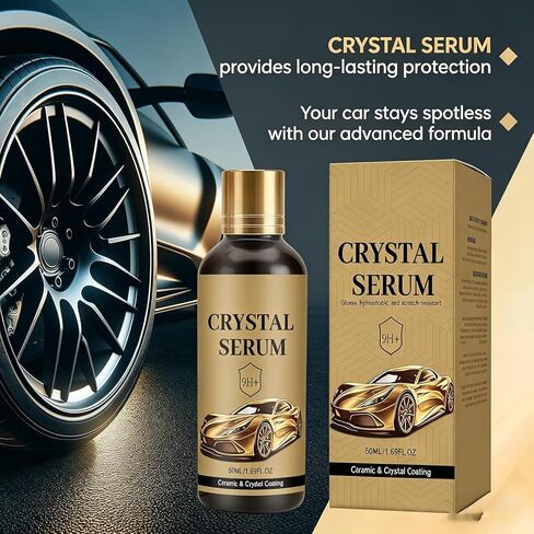 PTZ Crystal Serum for Cars – 100 ml Advanced 9H Hydrophobic Graphene Ceramic Coating Paint Sealant(2PCS) in Kuwait